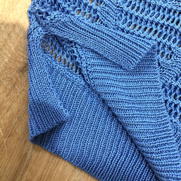 Loose Knit Long Sleeve Sweater Blue Size Large - Picture 4 of 9